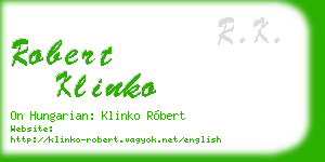 robert klinko business card